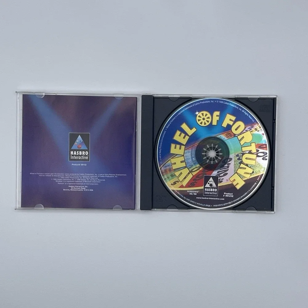 Wheel of Fortune CD-ROM‎ PC Game 1998 Hasbro – Windows 95/98 Vanna White